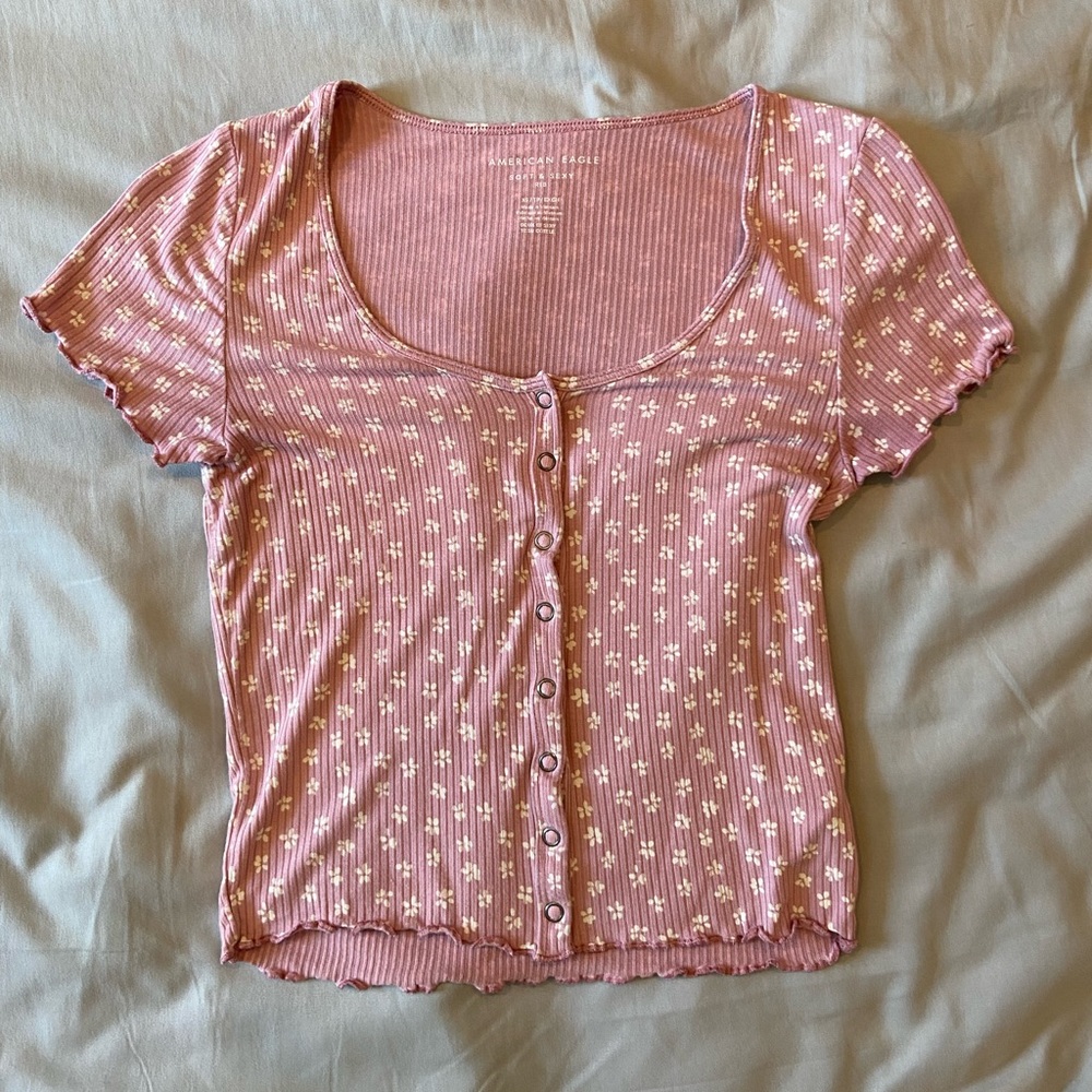 American Eagle Floral Crop Top